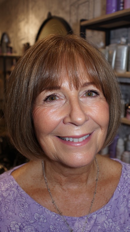 Sleek Rounded Bob with Subtle Bangs