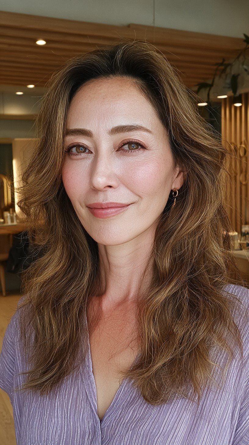 Soft Textured Waves with Subtle Highlights