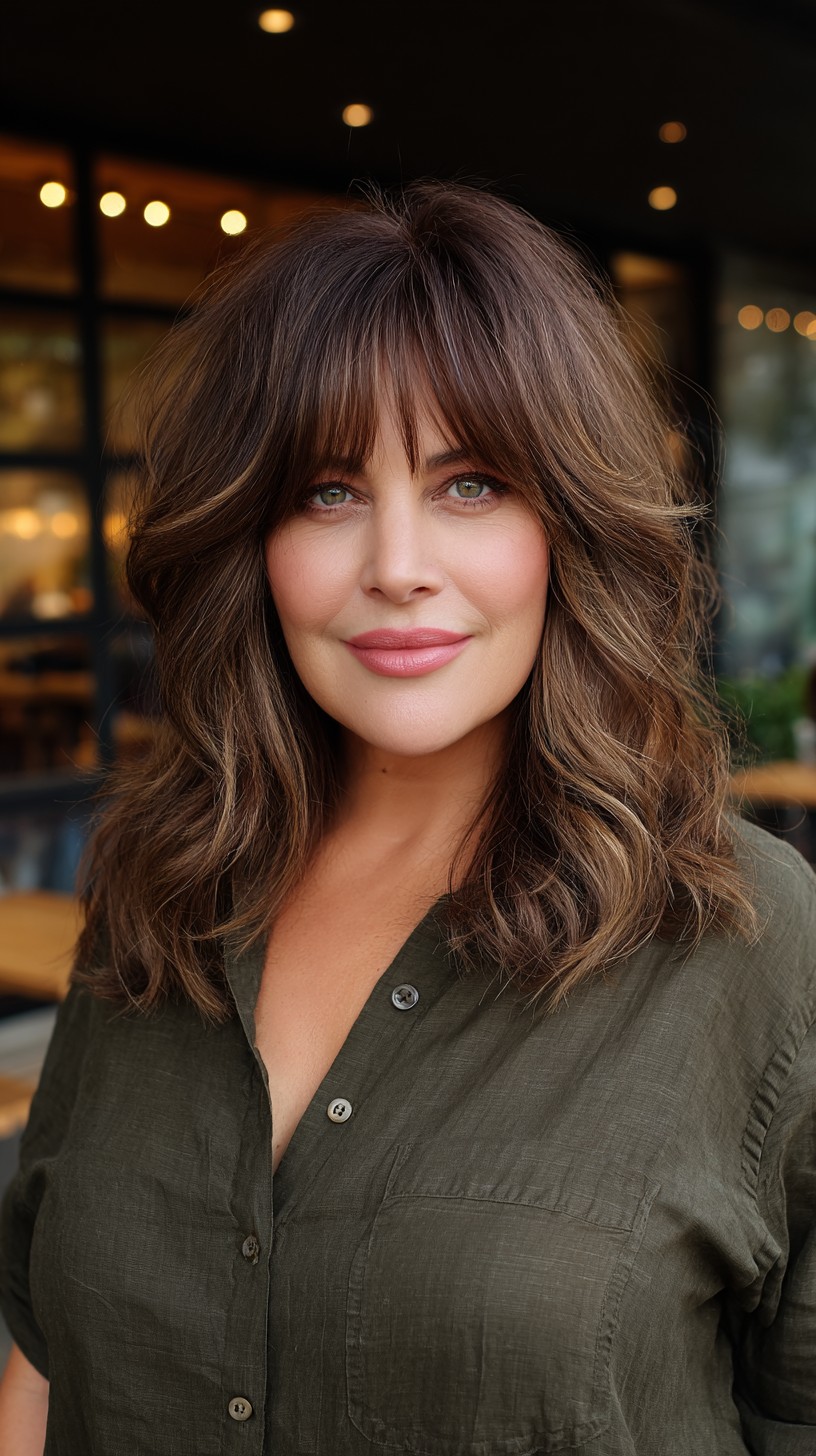 Textured Medium-Length Cut with Face-Framing Layers