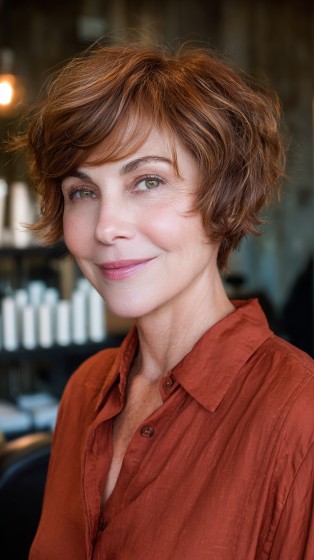 Textured Short Bob with Soft Waves