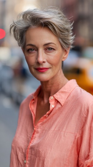 Textured Short Razor-Cut with Subtle Volume