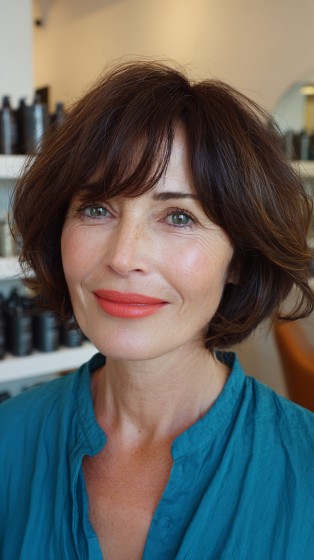 Textured Shoulder-Length Cut with Soft Face-Framing Layers
