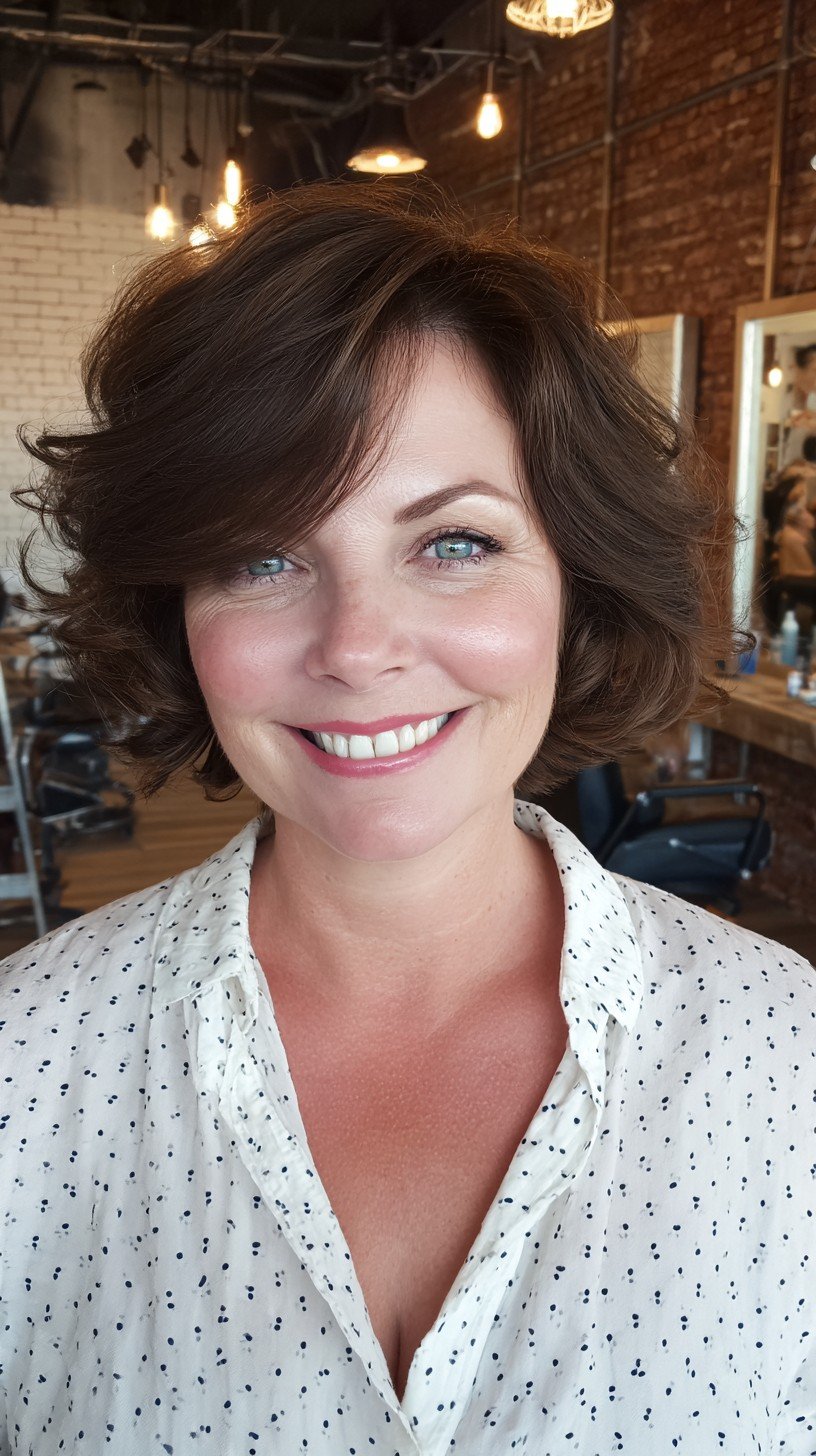 Textured Shoulder-Length Shag with Soft Waves