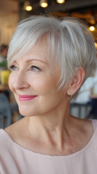 Chic Softly Layered Pixie Cut with Gentle Volume