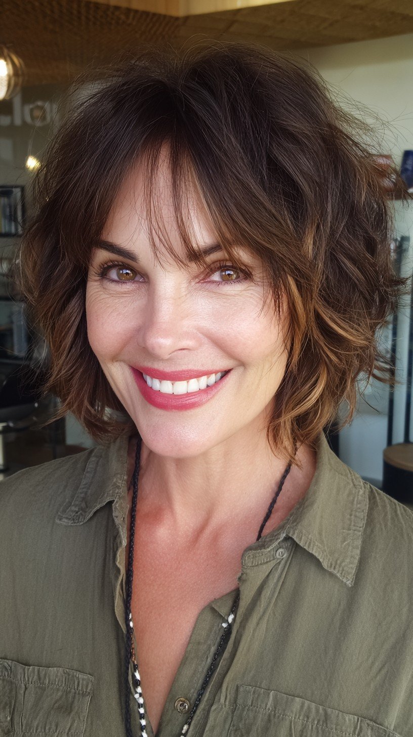 Chic Textured Bob with Face-Framing Layers