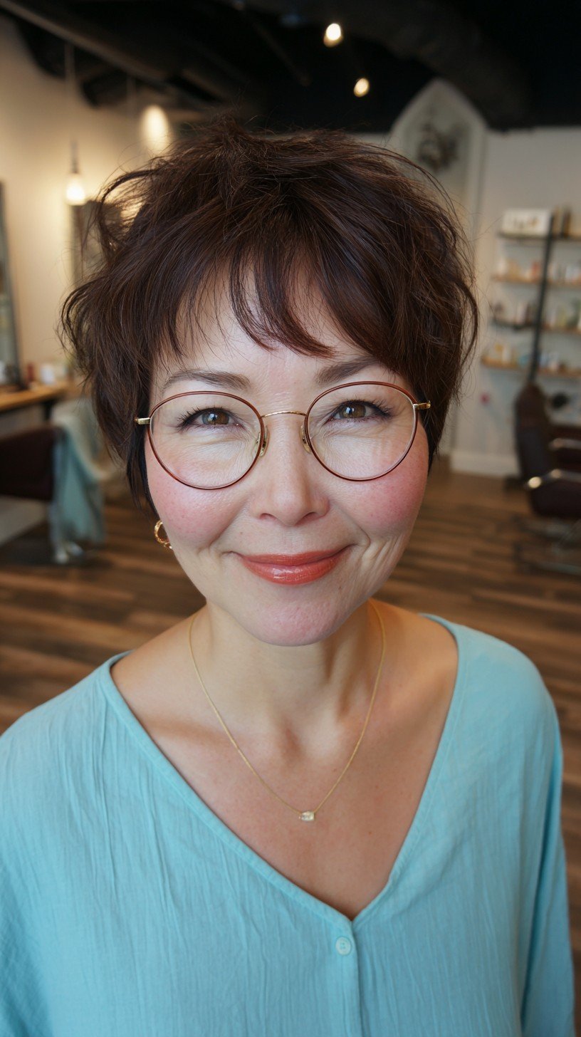 Chic Textured Bob with Soft Bangs
