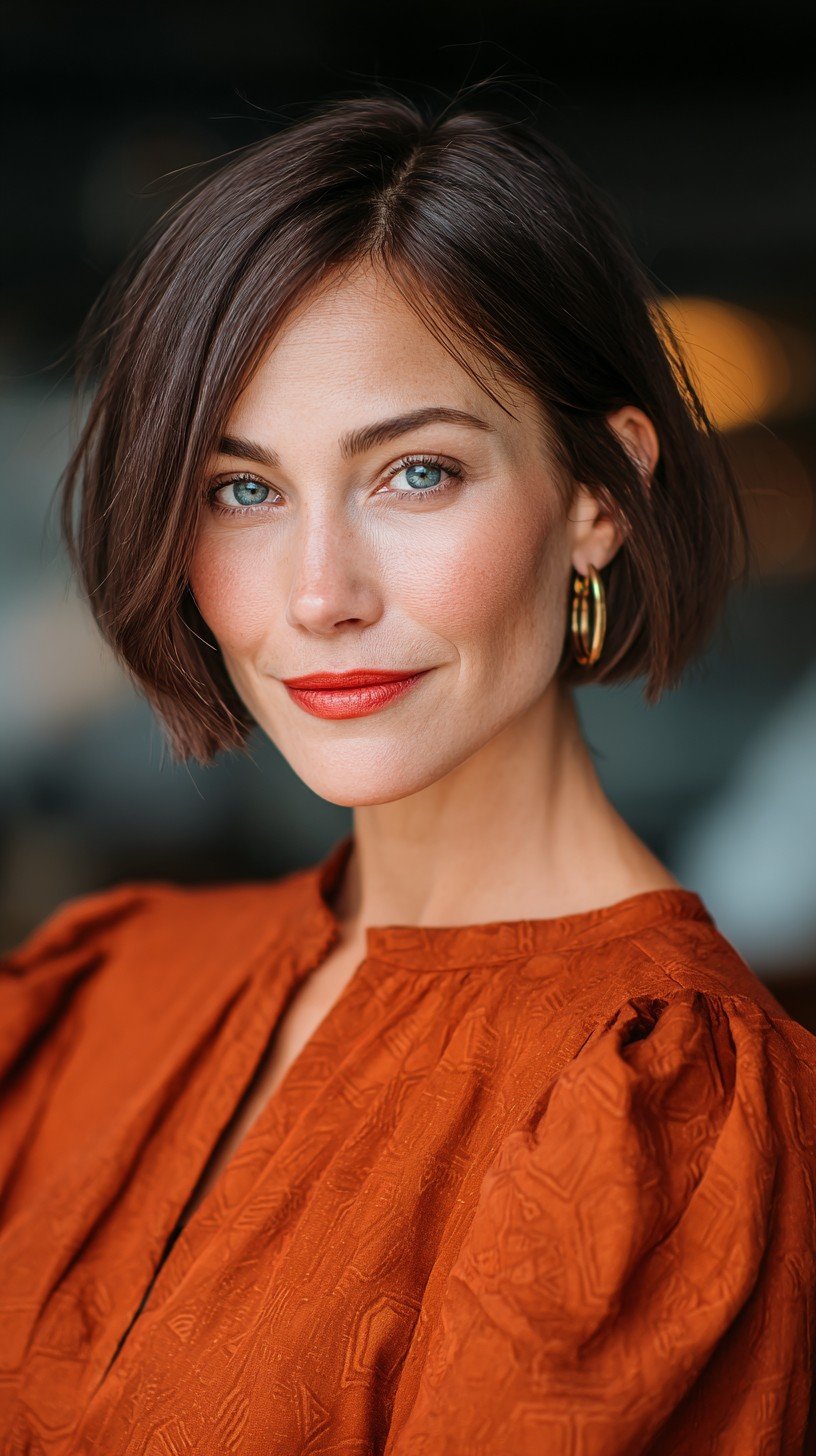 Chic Textured Bob with Subtle Layers