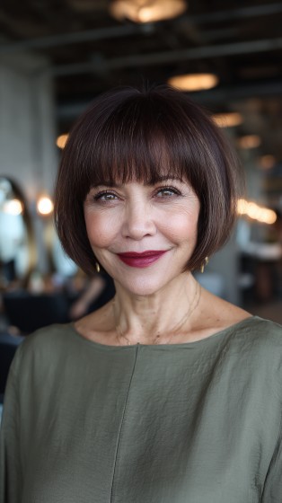 Classic Choppy Bob with Fringe