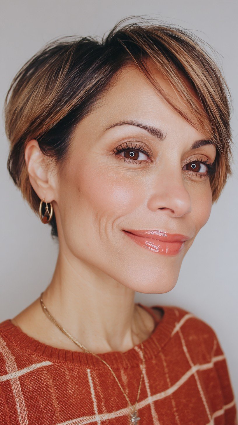 Elegant Short Bob with Subtle Highlights