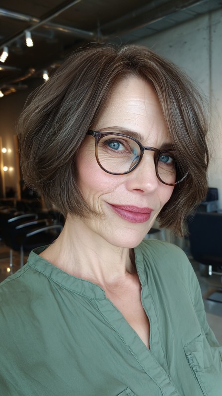 Modern Jagged Bob with Effortless Volume