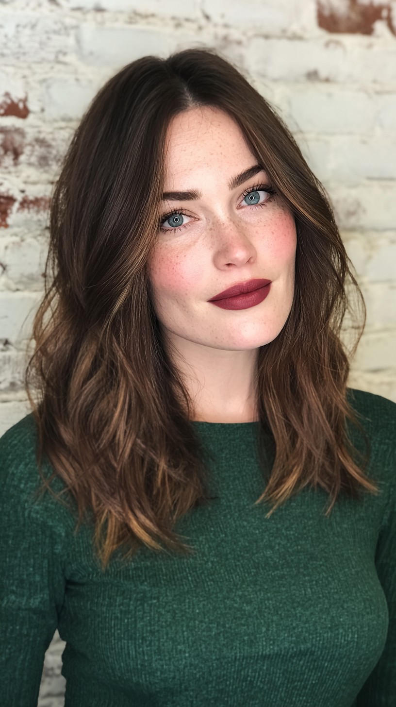 Modern Soft Waves with Subtle Balayage