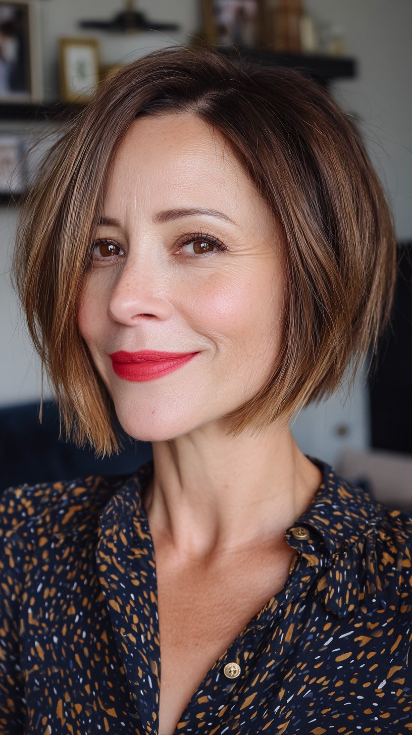 Modern Textured Bob with Subtle Face-Framing Layers