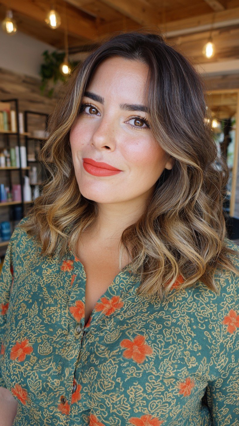 Soft Beachy Waves with Subtle Balayage