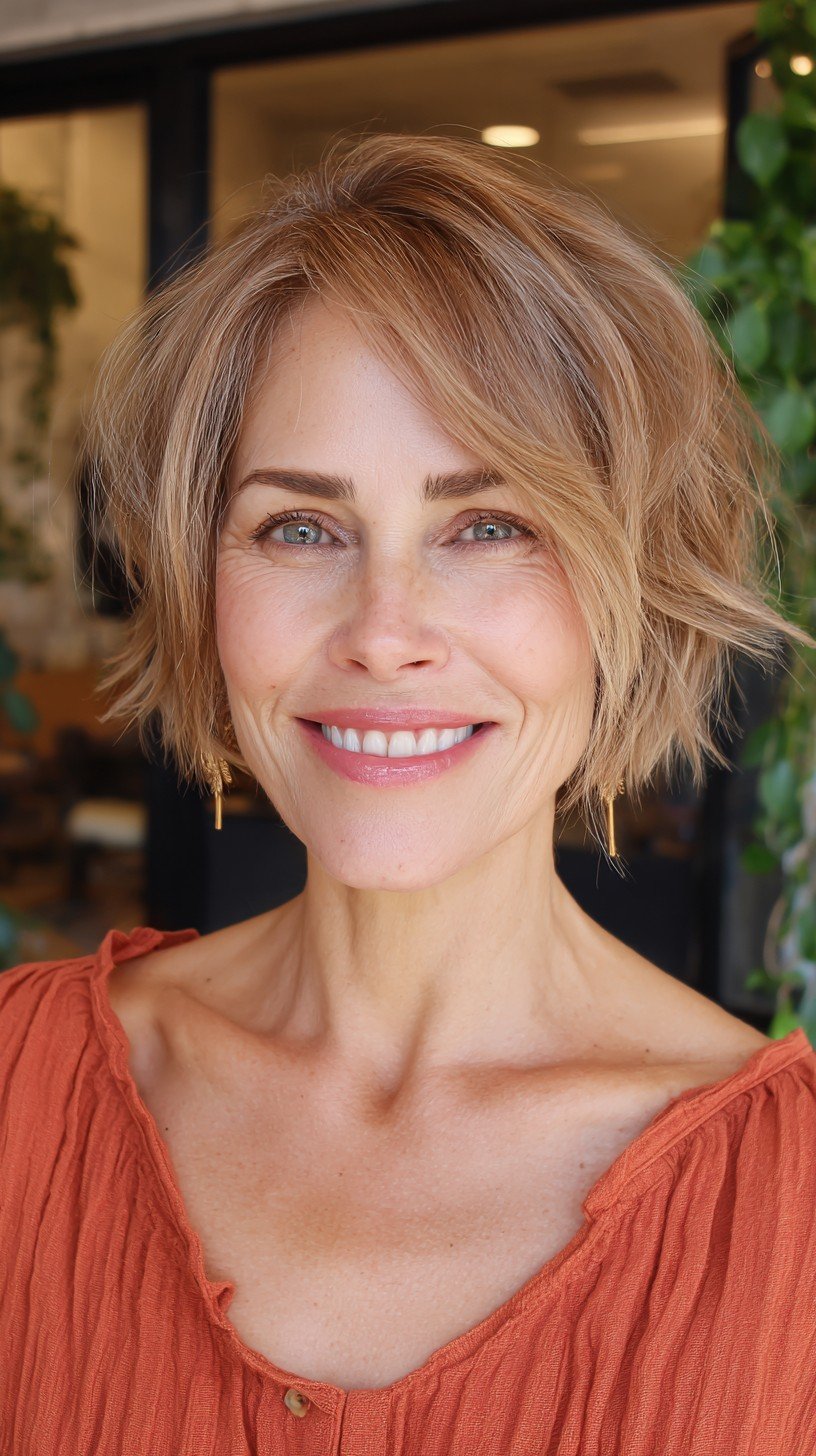 Soft Textured Bob with Subtle Waves