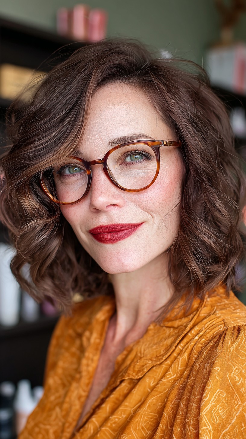 Textured Bob with Soft, Defined Curls