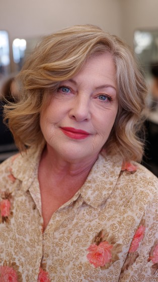 Textured Dark Blonde Waves with Soft Layers