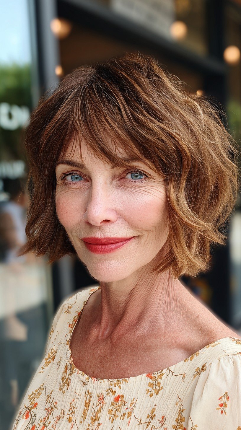 Chic Textured Bob with Subtle Face-Framing Layers
