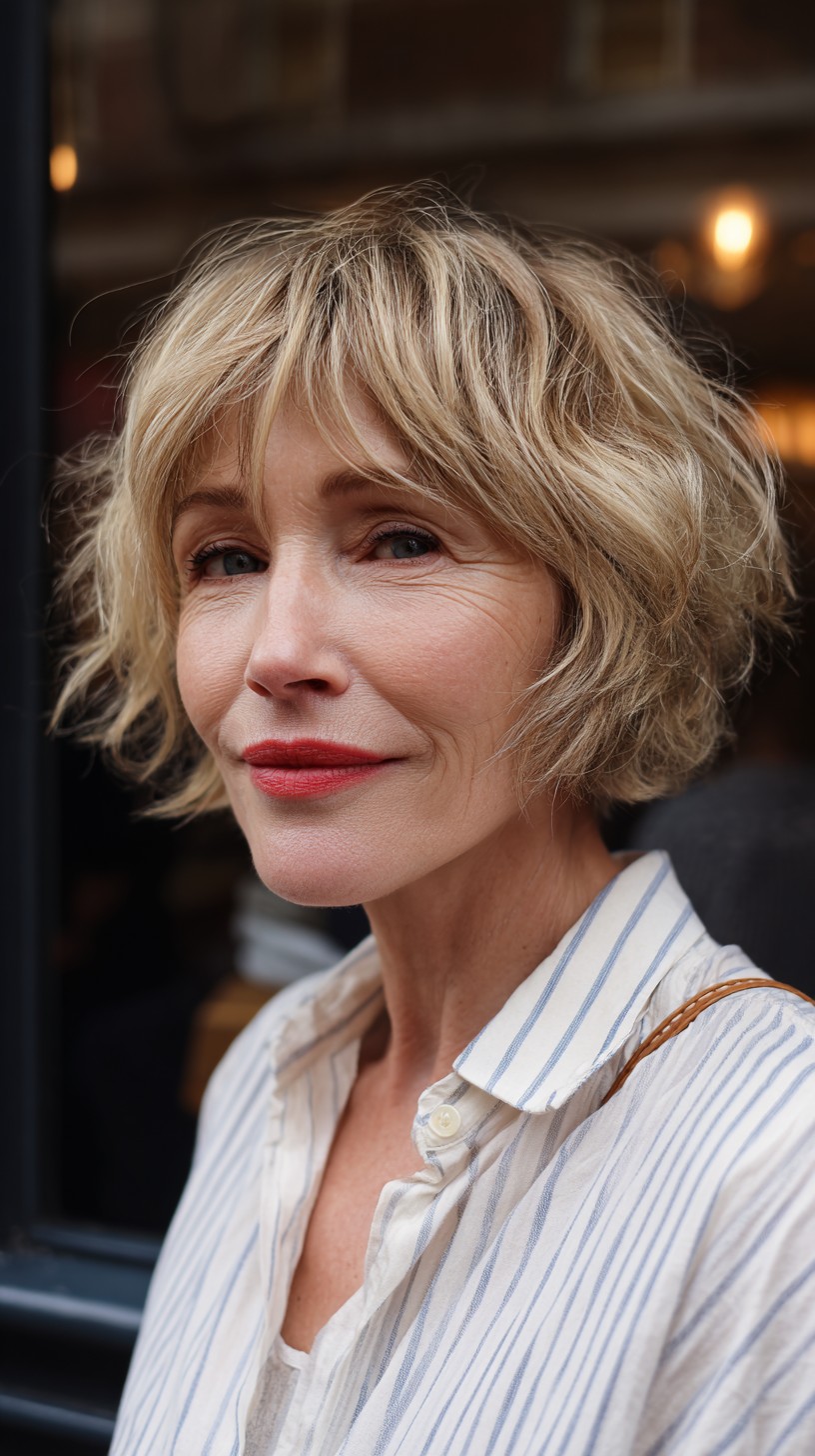 Charming Softly Textured Bob with Subtle Waves