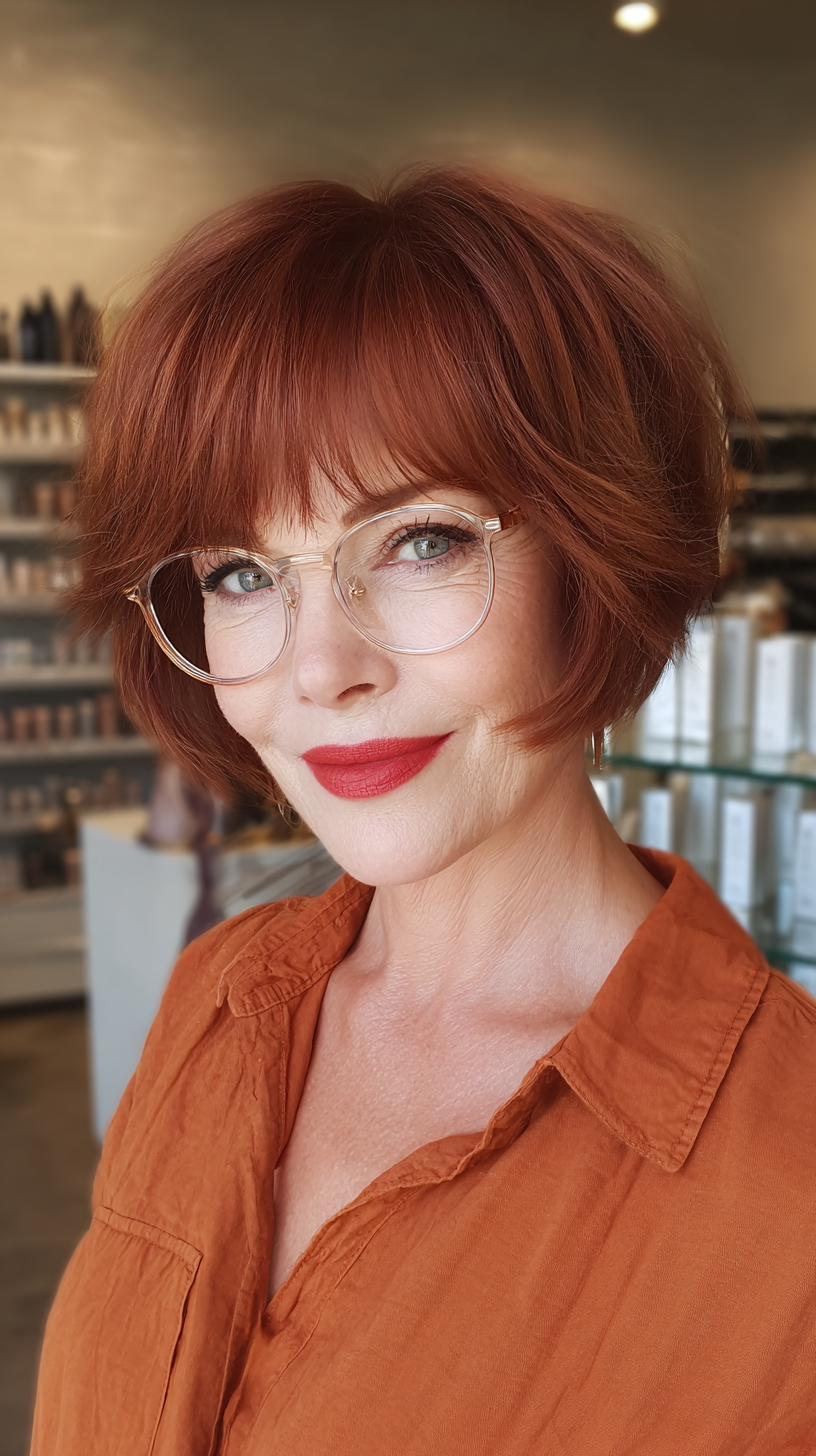 Chic Layered Bob with Soft Bangs