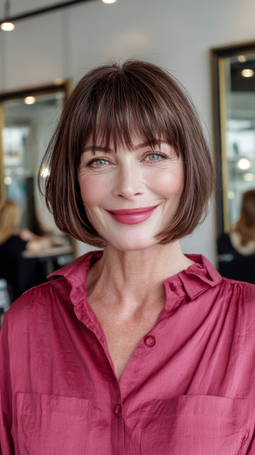 Chic Razored Bob with Soft Bangs
