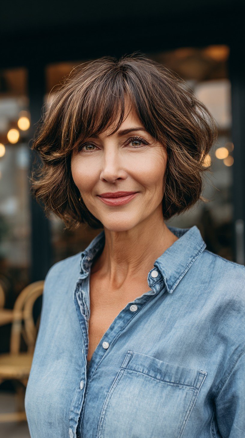 Chic Textured Bob with Soft Waves