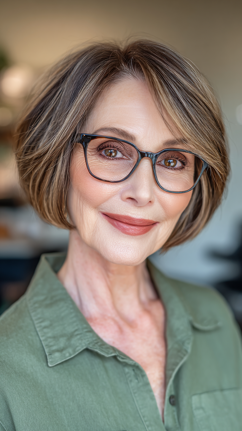 Chic Textured Bob with Subtle Face-Framing Layers