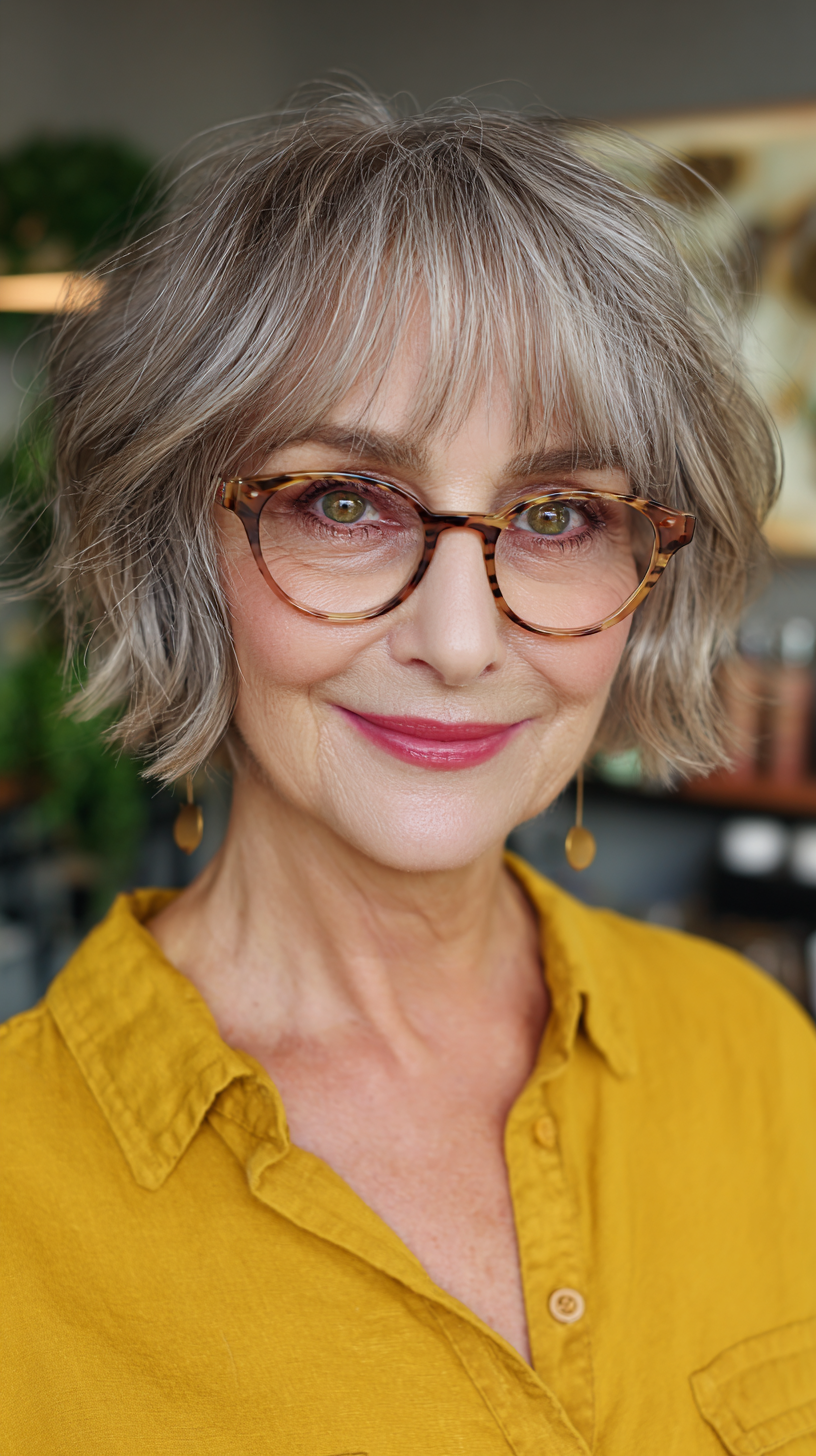 Choppy Textured Bob with Face-Framing Layers