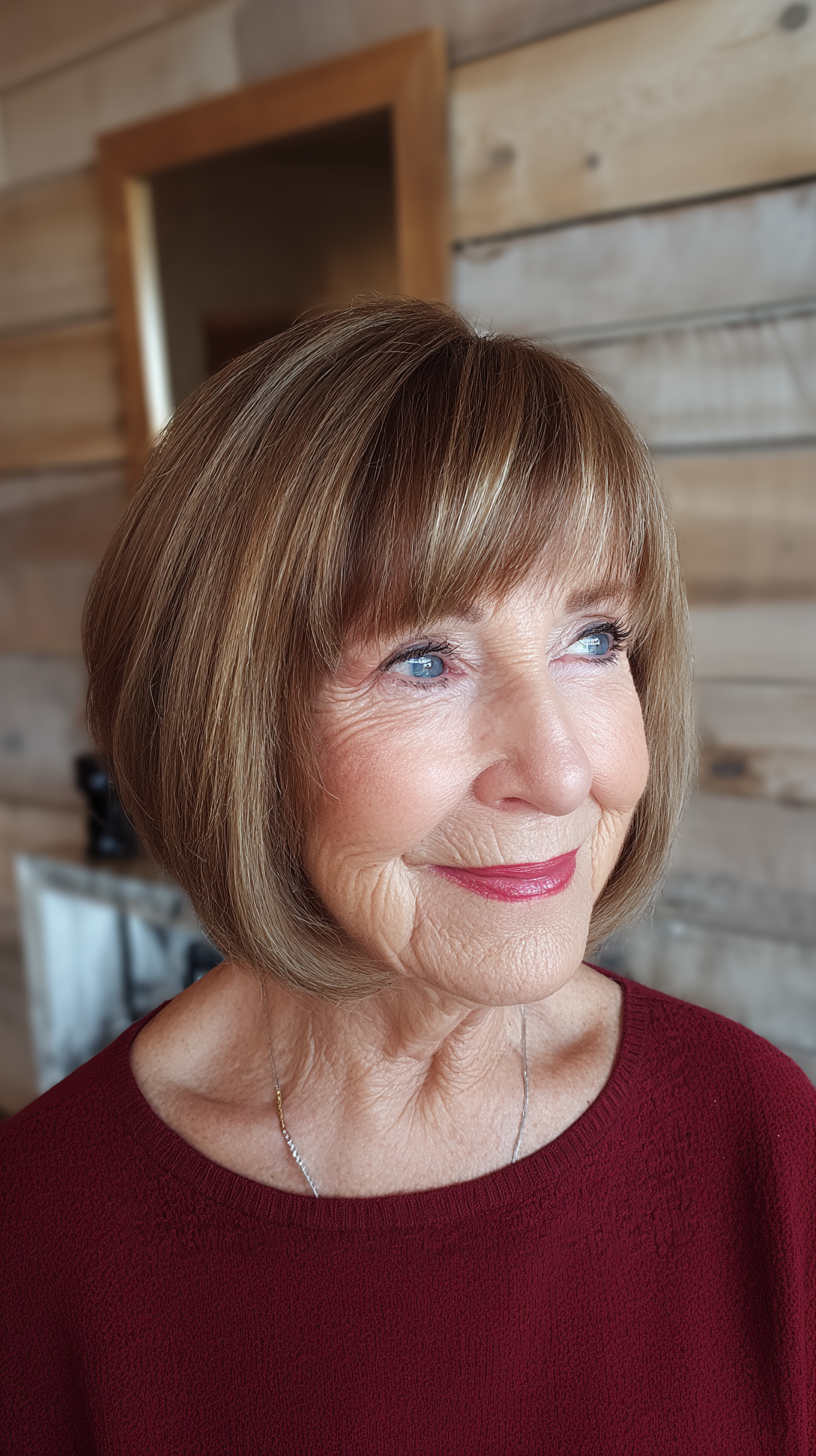 Sleek Chic Bob with Soft Bangs