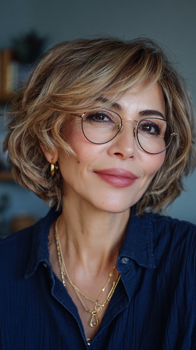 Softly Textured Razored Bob with Face-Framing Layers