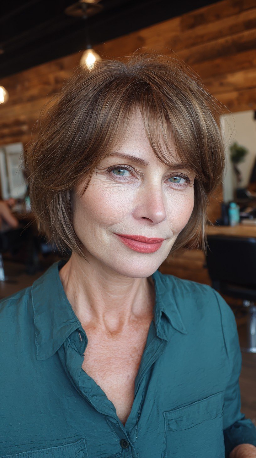 Stylish Razored Bob with Face-Framing Layers
