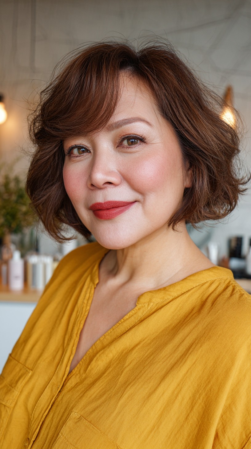 Textured Bob with Soft, Defined Curls
