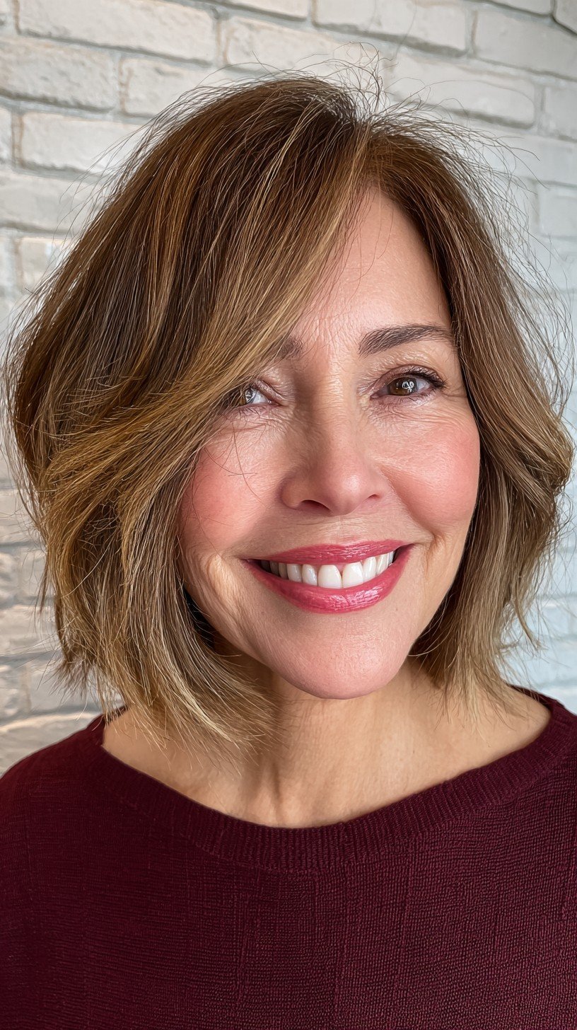 Textured Bob with Subtle Highlights and Soft Layers