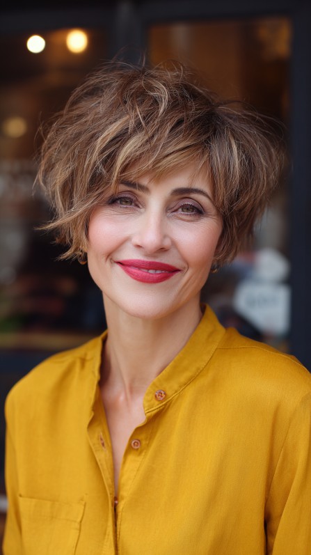 Chic Textured Short Bob with Soft Layers