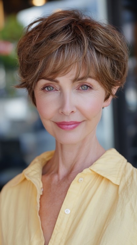 Chic Textured Pixie Cut with Soft Volume