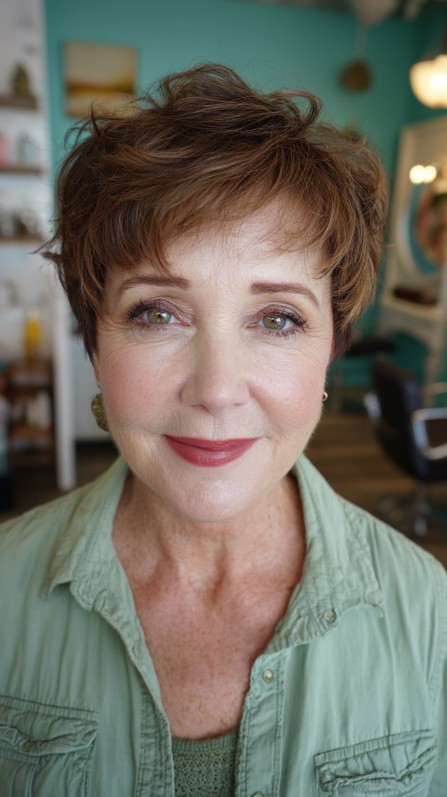 Charming Root-Lift Pixie Cut with Soft Volume