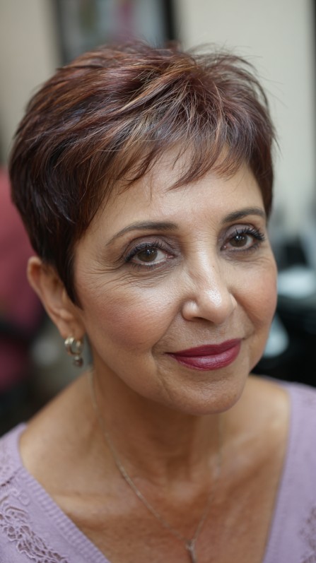 Charming Root-Lift Pixie Cut with Textured Layers