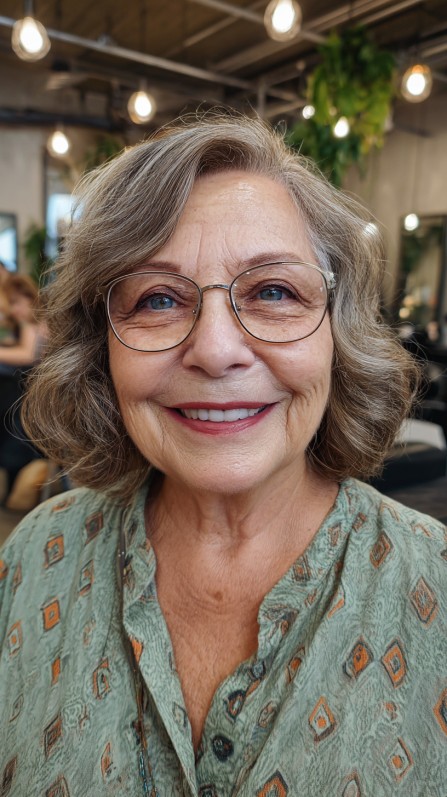 Charming Soft Curly Neck-Length Cut