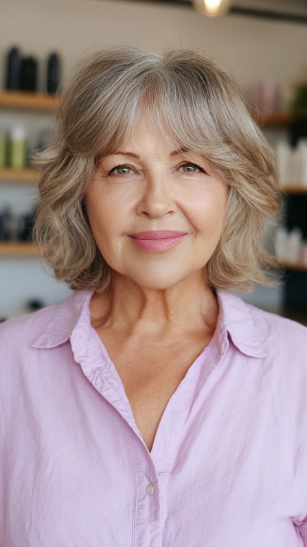 Charming Soft Wavy Neck-Length Cut with Gentle Layers