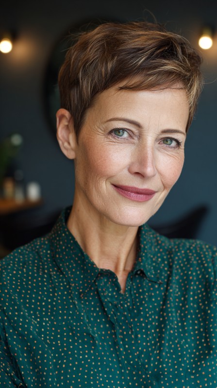 Charming Textured Pixie Cut with Subtle Volume