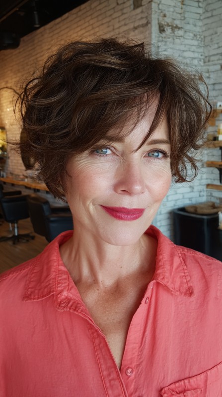 Chic Layered Root-Lift Pixie with Soft Texture