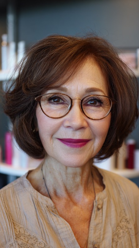 Chic Rounded Bob with Soft Layers