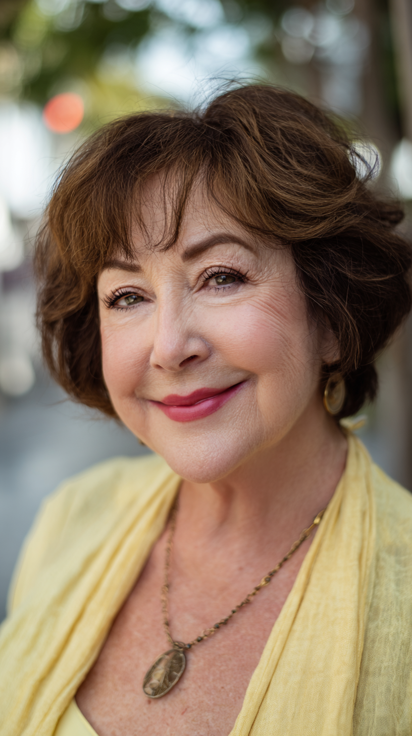 Chic Soft Curly Bob with Gentle Face-Framing Layers