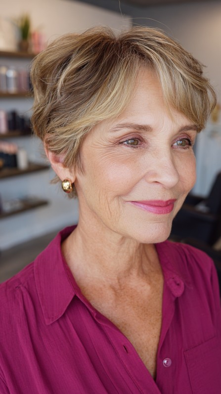 Chic Soft Layered Crop with Subtle Highlights