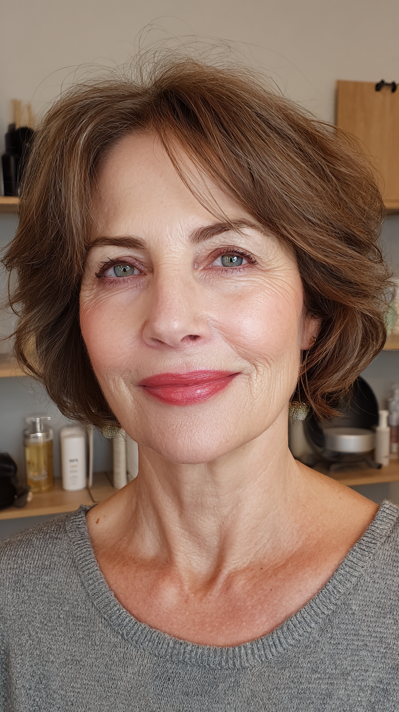 Chic Soft Textured Bob with Natural Waves