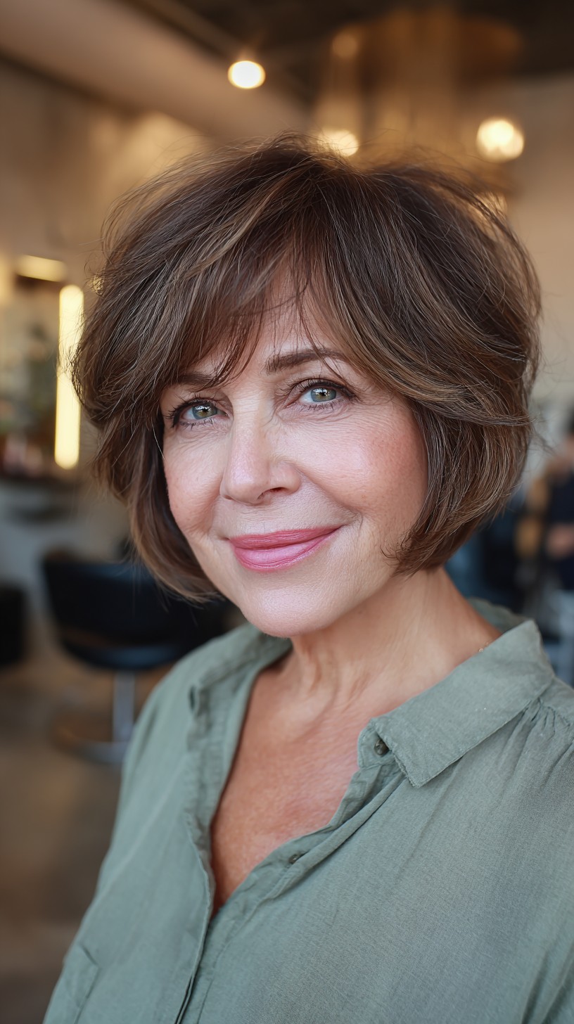 Chic Textured Bob with Soft Layers