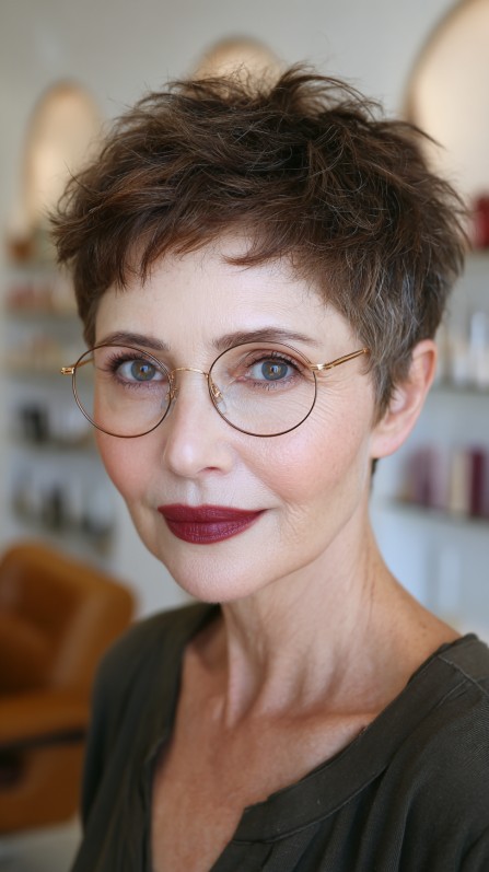 Chic Textured Root-Lift Pixie Cut with Soft Layers