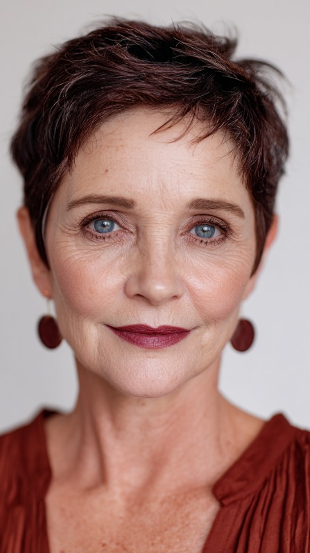 Chic Textured Root-Lift Pixie with Playful Edges