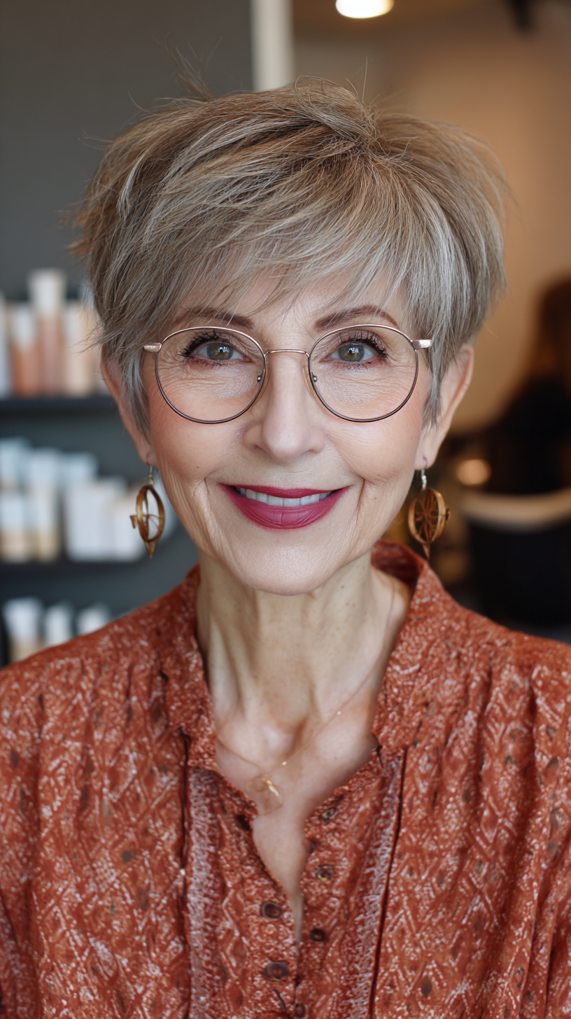 Chic Textured Short Crop with Soft Layers