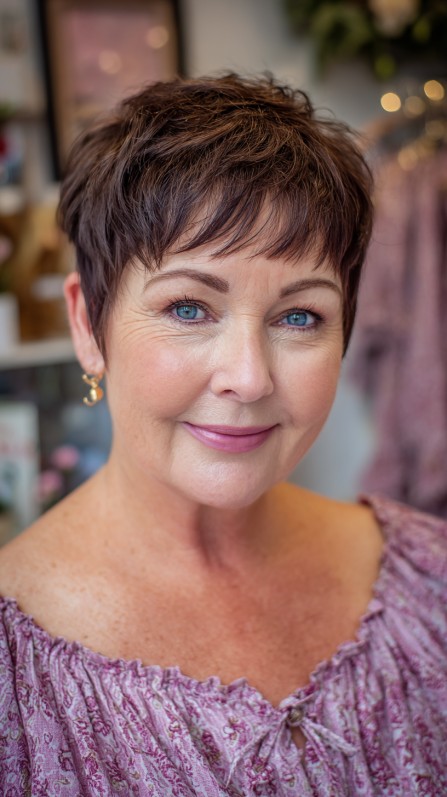 Chic Textured Short Crop with Subtle Layers