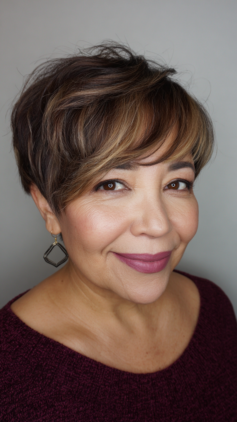 Chic Textured Short Pixie with Soft Bangs